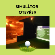 Kde hrát v zimě golf? Na simulátoru u nás v roubenné klubovně.